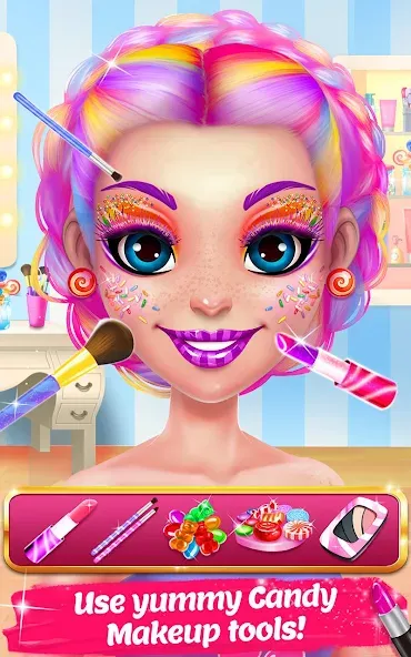 Взлом Candy Makeup Beauty Game  [МОД Бесконечные деньги] — последняя версия apk на Андроид screen 2