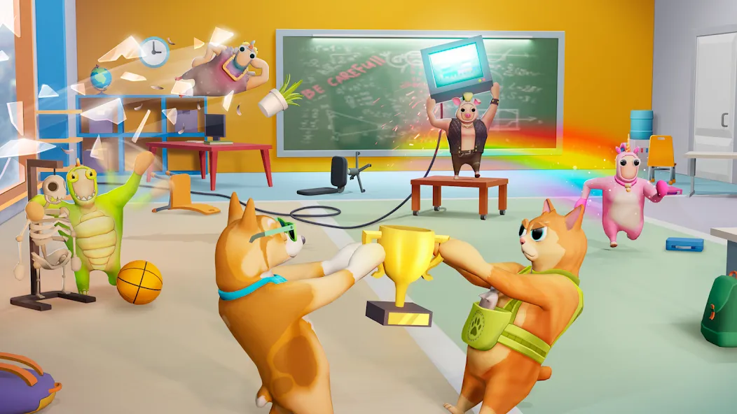 Взлом Gang Battle Party: Animals 3D  [МОД Много монет] — последняя версия apk на Андроид screen 1