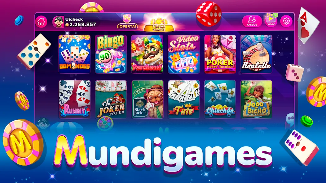 Взлом MundiGames: Bingo Slots Casino (Мундийуэгос)  [МОД Много денег] — полная версия apk на Андроид screen 1