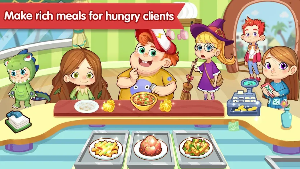 Скачать взломанную Happy Kitchen World  [МОД Много денег] — последняя версия apk на Андроид screen 4