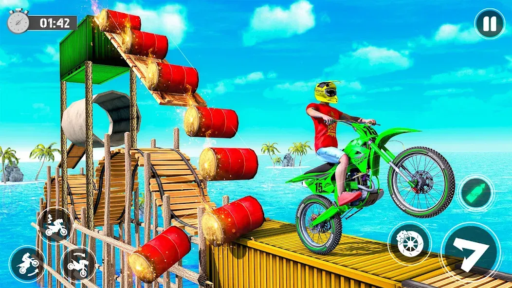 Взломанная Bike Stunt Race Tricks Master  [МОД Бесконечные деньги] — полная версия apk на Андроид screen 3