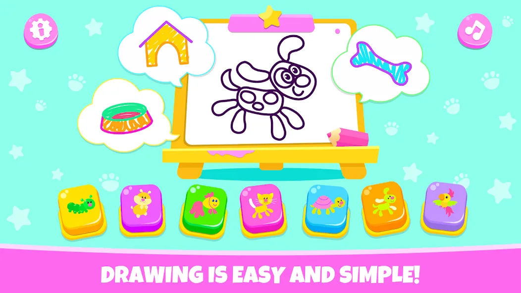 Взломанная Drawing for kids! Toddler draw  [МОД Все открыто] — полная версия apk на Андроид screen 1