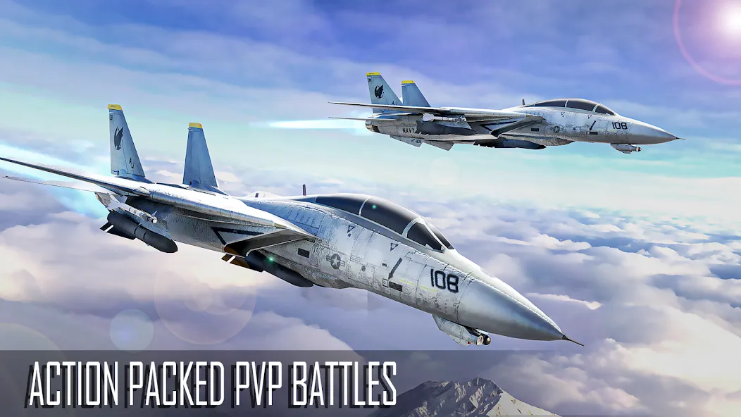 Взлом Jet Fighter: Sky Combat 3D (Джет Файтер)  [МОД Unlimited Money] — стабильная версия apk на Андроид screen 1