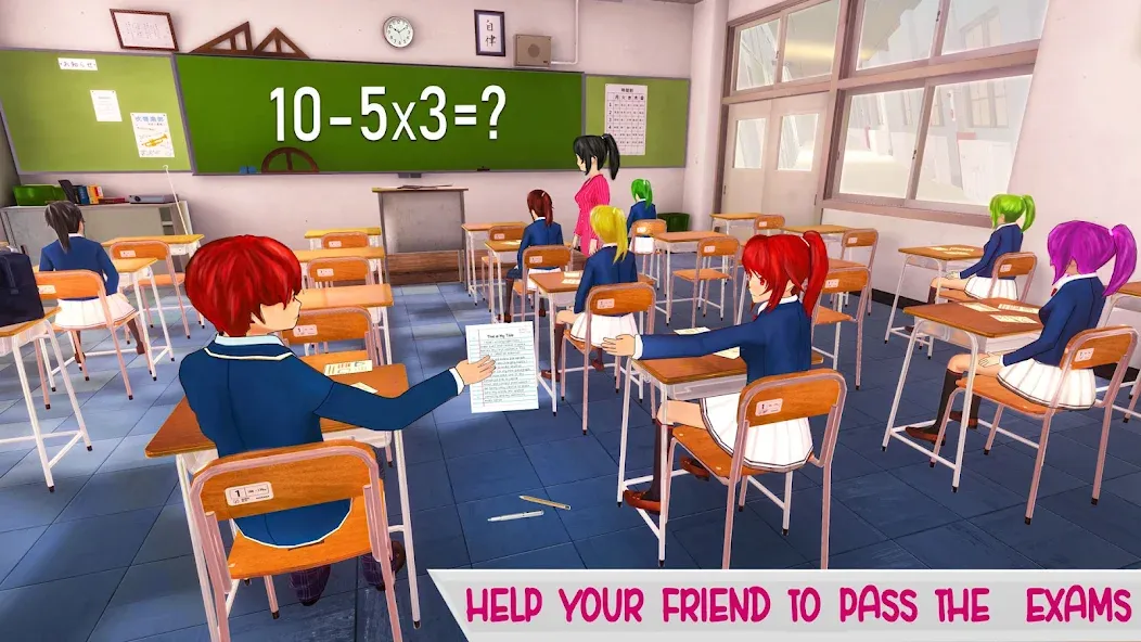 Взломанная Anime High School Life  [МОД Бесконечные деньги] — последняя версия apk на Андроид screen 2