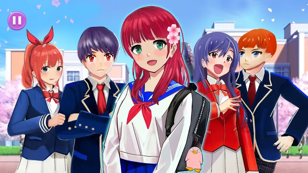 Взломанная Anime High School Life  [МОД Бесконечные деньги] — последняя версия apk на Андроид screen 4