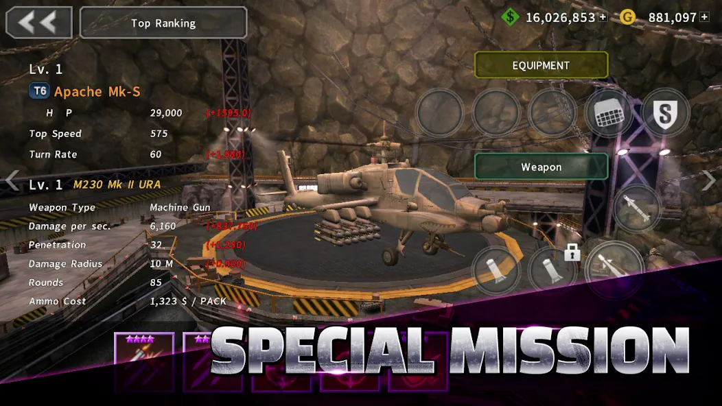 Скачать взломанную GUNSHIP BATTLE: Helicopter 3D  [МОД Бесконечные монеты] — последняя версия apk на Андроид screen 3