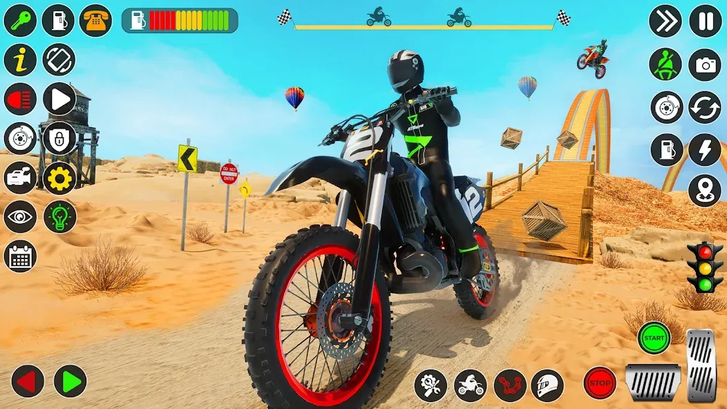 Взлом Bike Stunt Games Stunt Bike 3D (Байк стант рэмп игра Байк Джамп)  [МОД Menu] — полная версия apk на Андроид screen 1