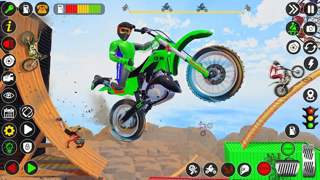 Взлом Bike Stunt Games Stunt Bike 3D (Байк стант рэмп игра Байк Джамп)  [МОД Menu] — полная версия apk на Андроид screen 3