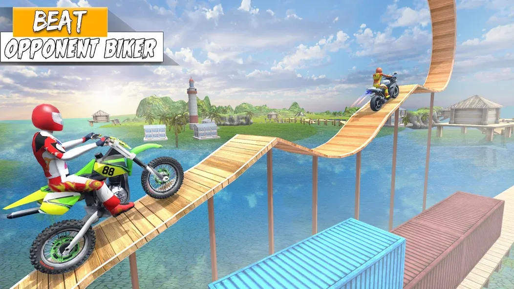 Взлом Bike Stunt Games Stunt Bike 3D (Байк стант рэмп игра Байк Джамп)  [МОД Menu] — полная версия apk на Андроид screen 5