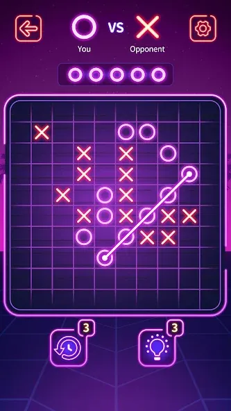 Взломанная Tic Tac Toe — Offline XOXO (Тиктактое)  [МОД Много монет] — полная версия apk на Андроид screen 2