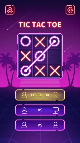 Взломанная Tic Tac Toe — Offline XOXO (Тиктактое)  [МОД Много монет] — полная версия apk на Андроид screen 3