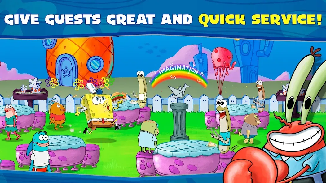 Взломанная SpongeBob: Krusty Cook-Off  [МОД Mega Pack] — последняя версия apk на Андроид screen 3