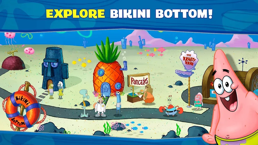 Взломанная SpongeBob: Krusty Cook-Off  [МОД Mega Pack] — последняя версия apk на Андроид screen 4