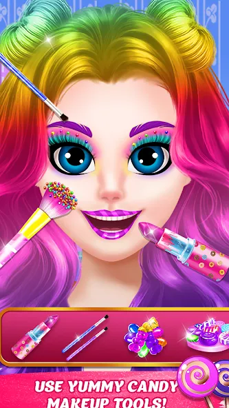 Скачать взлом DIY Candy Makeup-Beauty Salon (ДИУАИ Мейкап)  [МОД Unlocked] — полная версия apk на Андроид screen 2