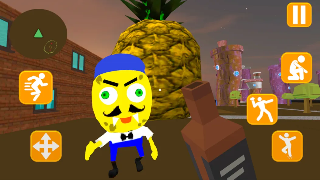 Взломанная Neighbor Sponge. Scary Secret  [МОД Все открыто] — стабильная версия apk на Андроид screen 1