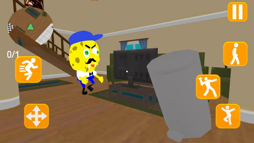 Взломанная Neighbor Sponge. Scary Secret  [МОД Все открыто] — стабильная версия apk на Андроид screen 5