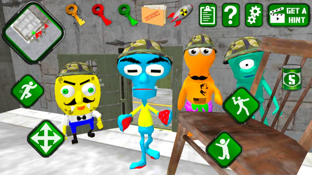 Взломанная Sponge Area 51. Neighbor Alien  [МОД Все открыто] — стабильная версия apk на Андроид screen 4