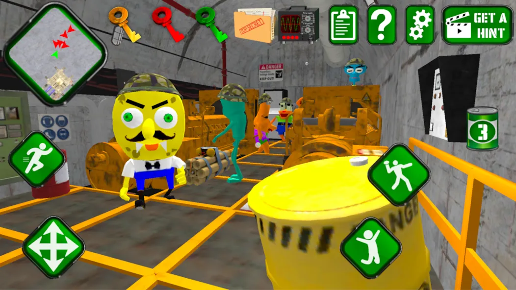 Взломанная Sponge Area 51. Neighbor Alien  [МОД Все открыто] — стабильная версия apk на Андроид screen 5