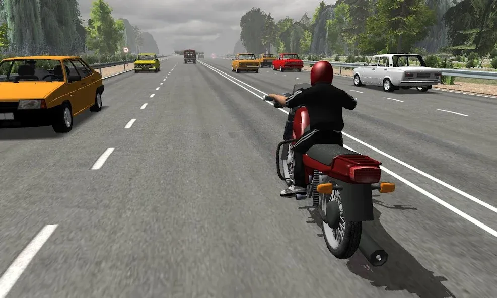 Скачать взлом Russian Moto Traffic Rider 3D  [МОД Меню] — стабильная версия apk на Андроид screen 1