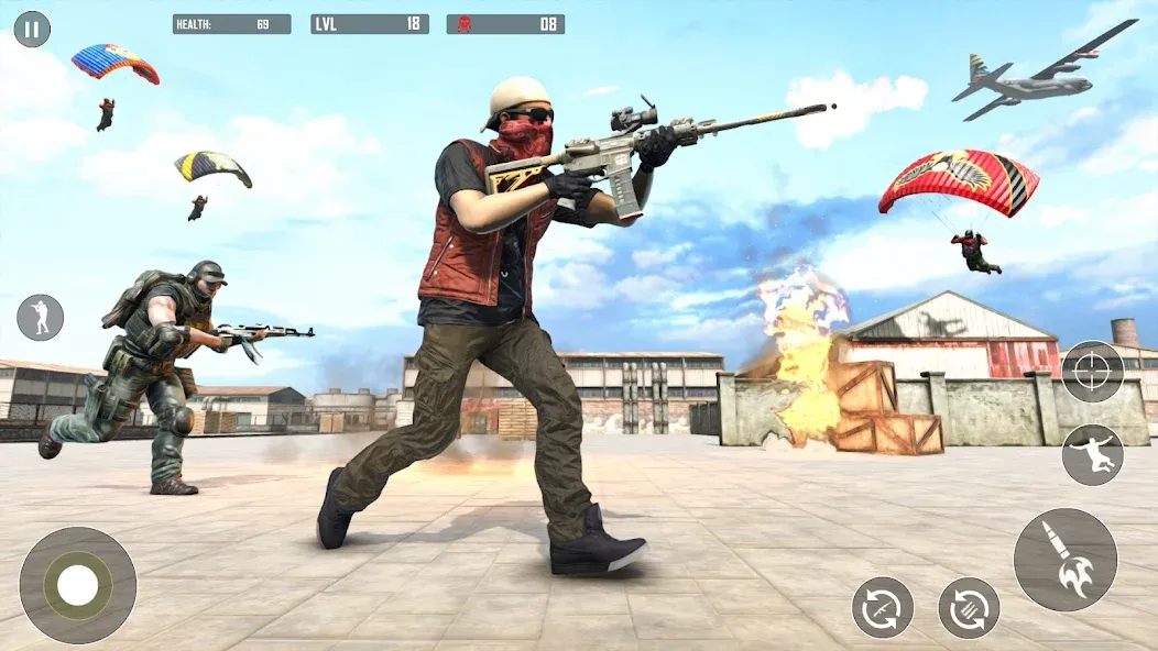 Скачать взломанную Battlegrounds Fire Squad War  [МОД Menu] — полная версия apk на Андроид screen 3