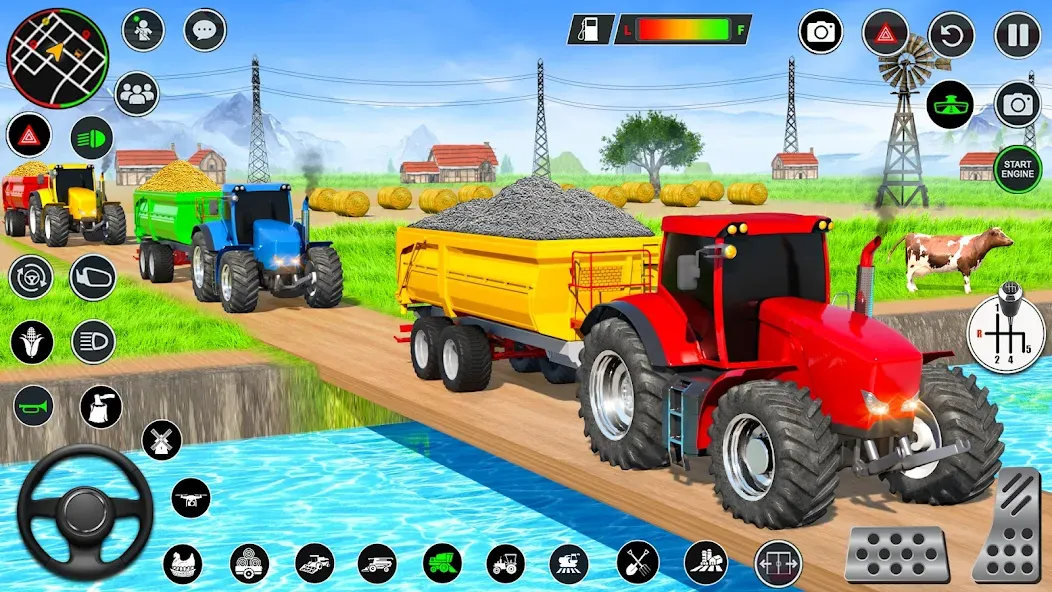 Скачать взломанную Real Tractor Driving Games (Риал Трактор Драйвинг Геймс)  [МОД Много денег] — последняя версия apk на Андроид screen 1