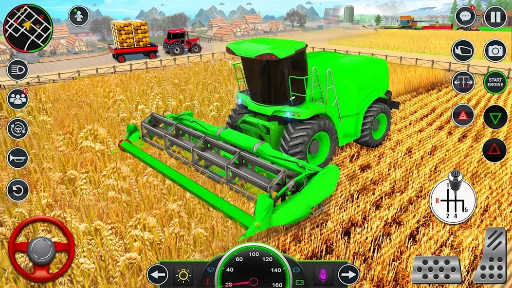 Скачать взломанную Real Tractor Driving Games (Риал Трактор Драйвинг Геймс)  [МОД Много денег] — последняя версия apk на Андроид screen 3