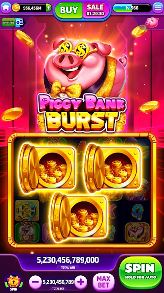 Взлом Spin To Rich — Vegas Slots (Спин Ту Рич)  [МОД Все открыто] — стабильная версия apk на Андроид screen 1