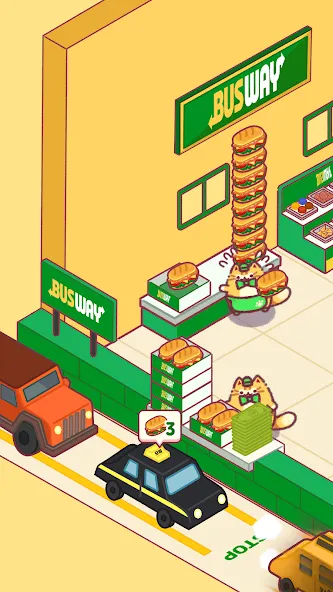 Скачать взломанную Cat Snack Bar: Cute Food Games (Кэт Снэк Бар)  [МОД Меню] — последняя версия apk на Андроид screen 1