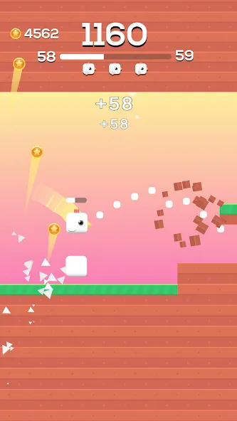 Скачать взлом Square Bird — Flappy Chicken (Сквер Брд)  [МОД Unlocked] — последняя версия apk на Андроид screen 3