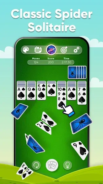 Взломанная Spider Solitaire (Спайдер Солитер)  [МОД Mega Pack] — последняя версия apk на Андроид screen 1