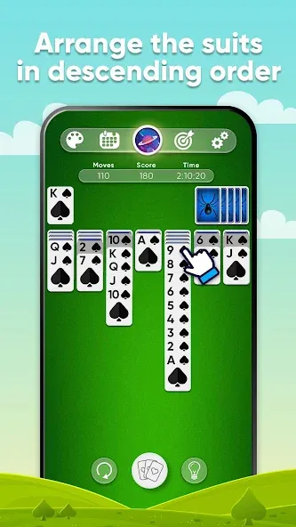 Взломанная Spider Solitaire (Спайдер Солитер)  [МОД Mega Pack] — последняя версия apk на Андроид screen 2