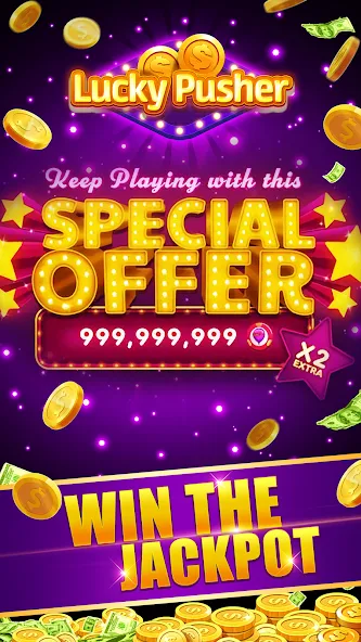 Взломанная Lucky Cash Pusher Coin Games (Лаки Кэш Пушер Коин Геймс)  [МОД Unlimited Money] — стабильная версия apk на Андроид screen 3