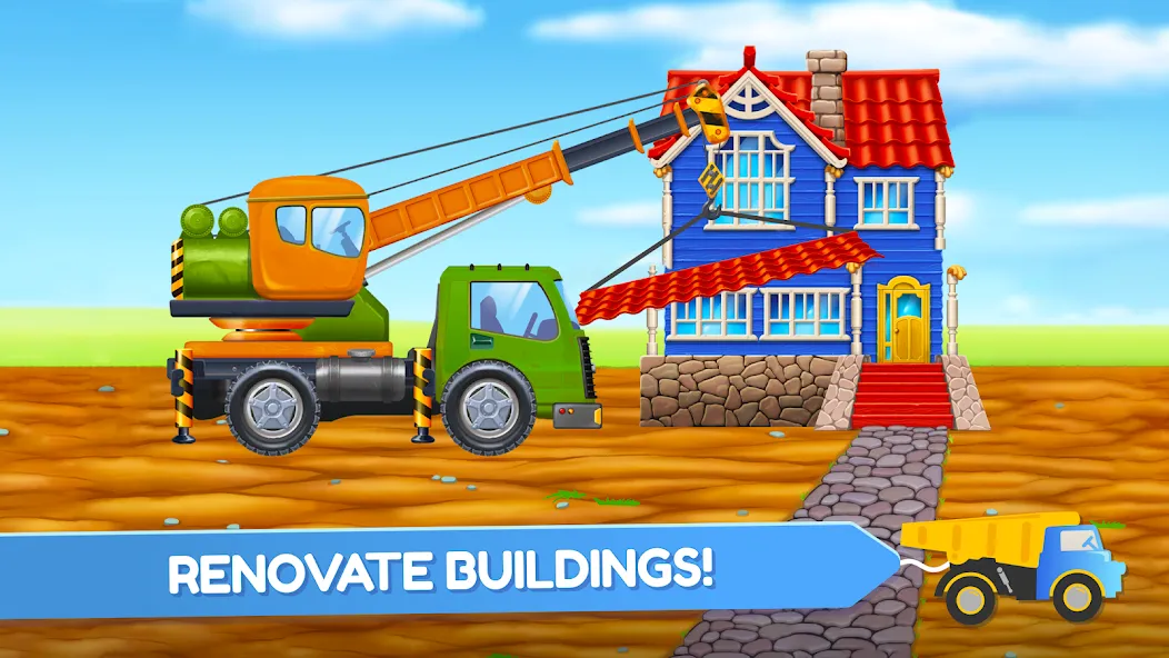 Скачать взломанную Build a House: Building Trucks  [МОД Все открыто] — полная версия apk на Андроид screen 2