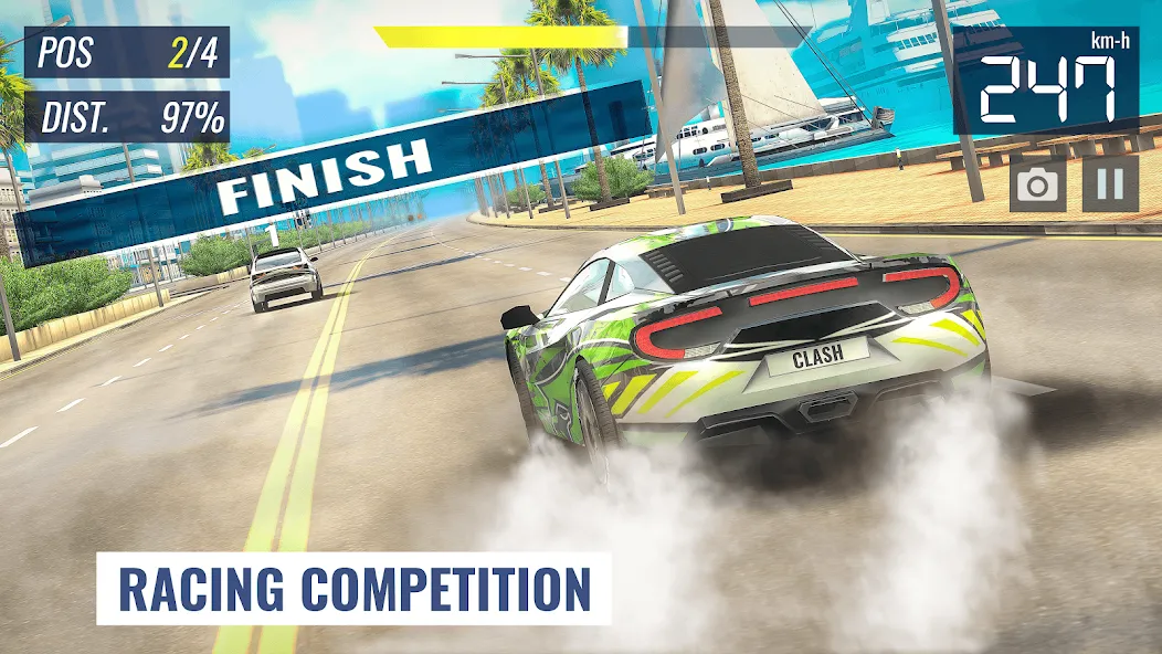 Скачать взломанную Racing Clash (Рейсинг Клэш)  [МОД Меню] — полная версия apk на Андроид screen 3