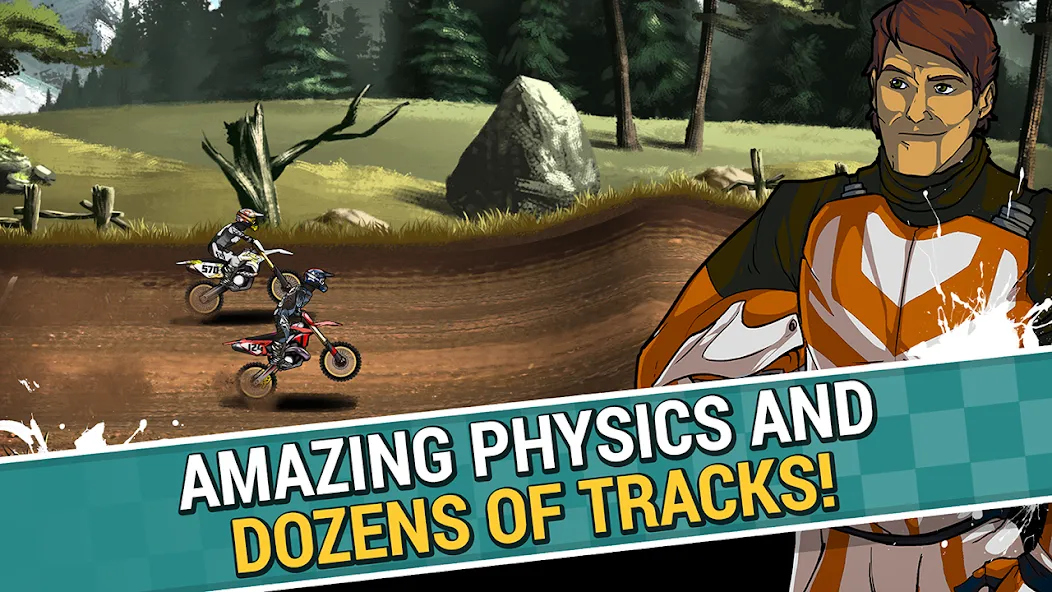 Взлом Mad Skills Motocross 2 (Мад Скилс Мотокросс 2)  [МОД Mega Pack] — полная версия apk на Андроид screen 1