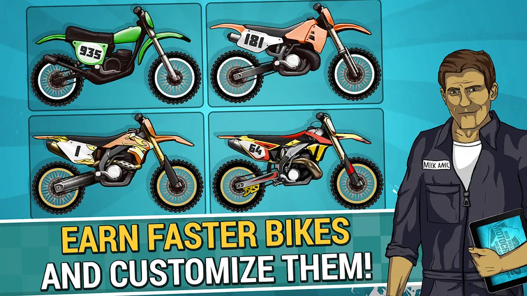 Взлом Mad Skills Motocross 2 (Мад Скилс Мотокросс 2)  [МОД Mega Pack] — полная версия apk на Андроид screen 2