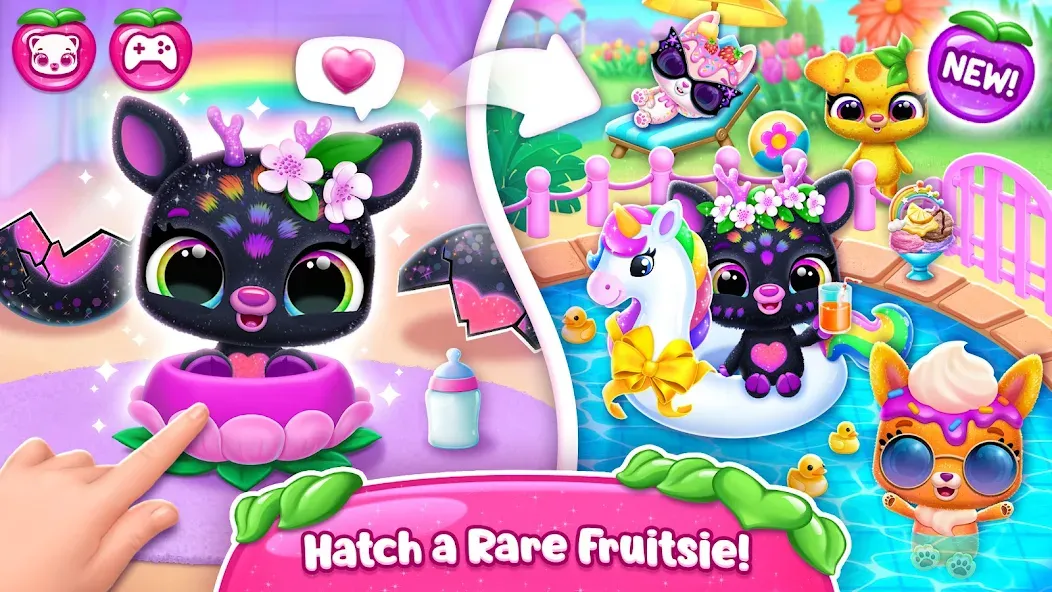 Скачать взломанную Fruitsies — Pet Friends (Фрутсиз)  [МОД Бесконечные монеты] — стабильная версия apk на Андроид screen 2