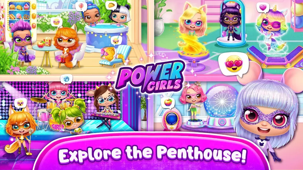 Взломанная Power Girls — Fantastic Heroes  [МОД Много денег] — полная версия apk на Андроид screen 3