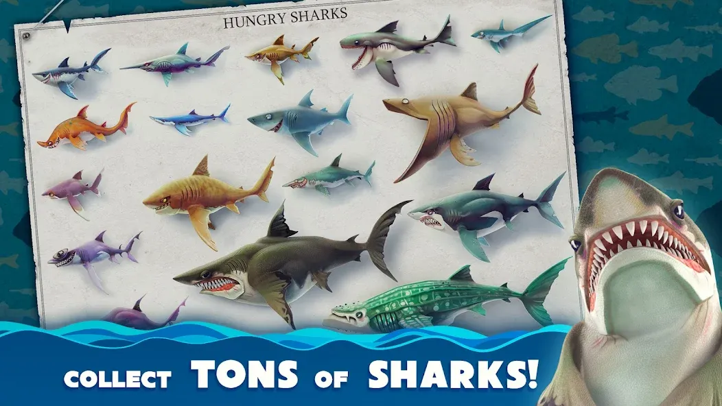 Скачать взлом Hungry Shark World (Хангри Шарк Ворлд)  [МОД Много монет] — последняя версия apk на Андроид screen 2