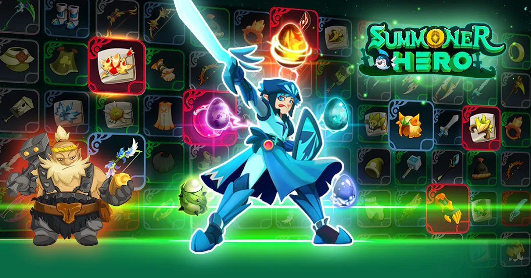 Скачать взломанную Summoner Hero: Epic Battle (Саммонер Хиро)  [МОД Много монет] — полная версия apk на Андроид screen 2