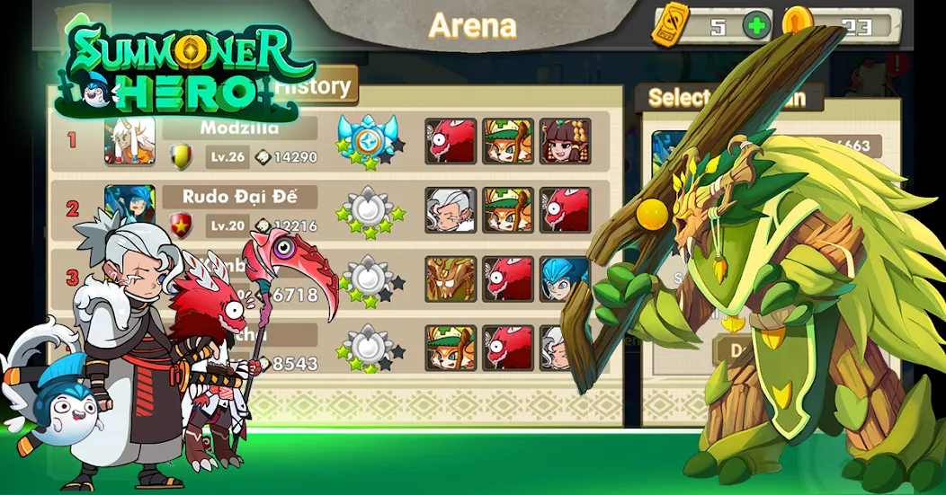 Скачать взломанную Summoner Hero: Epic Battle (Саммонер Хиро)  [МОД Много монет] — полная версия apk на Андроид screen 5