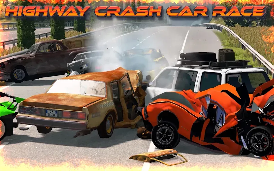 Взломанная Highway Crash Car Race  [МОД Unlocked] — полная версия apk на Андроид screen 4