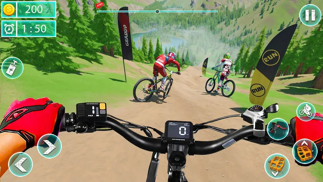 Взломанная MTB Downhill: BMX Racer  [МОД Unlimited Money] — последняя версия apk на Андроид screen 2