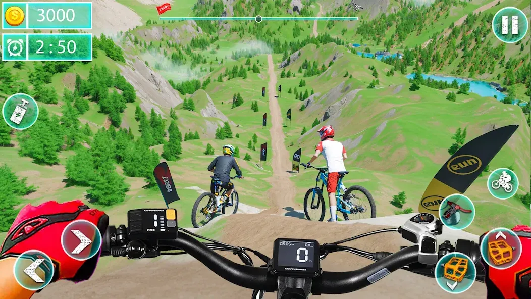 Взломанная MTB Downhill: BMX Racer  [МОД Unlimited Money] — последняя версия apk на Андроид screen 3