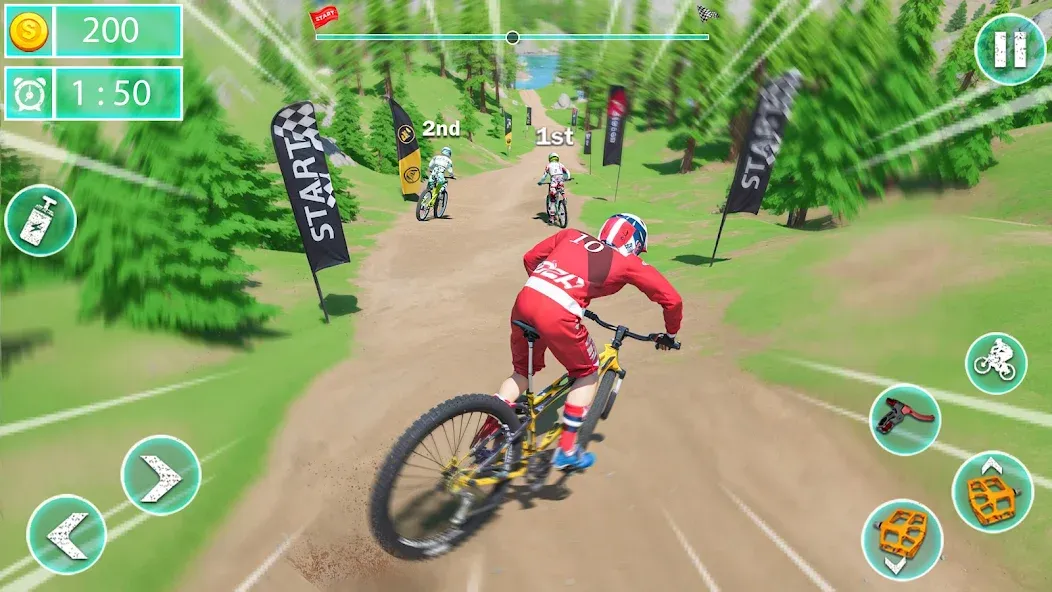 Взломанная MTB Downhill: BMX Racer  [МОД Unlimited Money] — последняя версия apk на Андроид screen 4