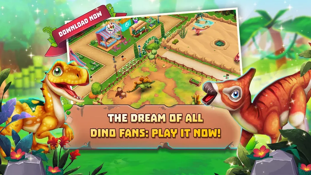 Скачать взлом Dinosaur Park – Primeval Zoo (Динозавровый парк)  [МОД Mega Pack] — стабильная версия apk на Андроид screen 4