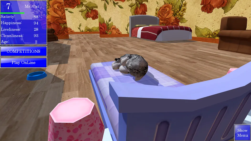 Скачать взлом Cute Pocket Cat 3D (Сьют Покет Кэт 3Д)  [МОД Menu] — полная версия apk на Андроид screen 3