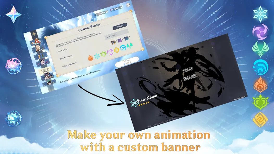 Скачать взлом Wish Impact: Genshin Wish Sim (Уиш Импакт)  [МОД Много денег] — последняя версия apk на Андроид screen 3