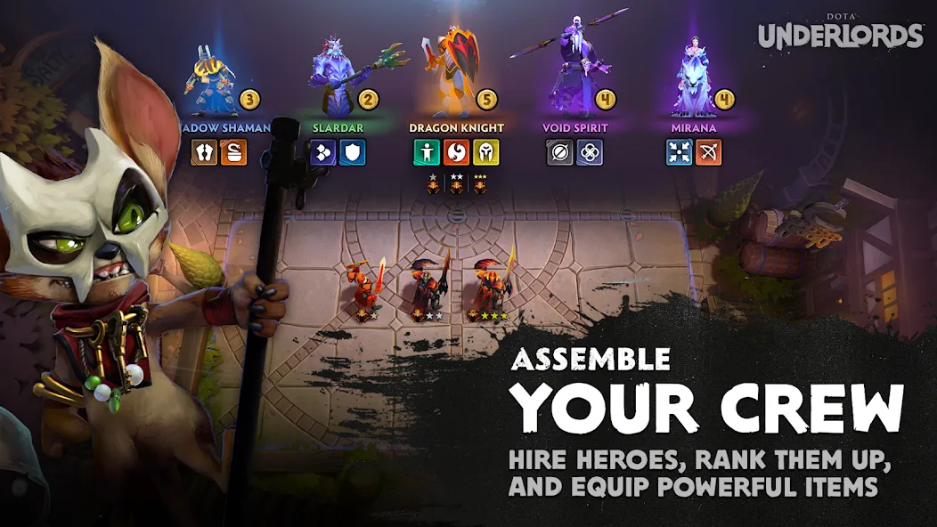 Взломанная Dota Underlords (Дота Андерлордс)  [МОД Все открыто] — стабильная версия apk на Андроид screen 2