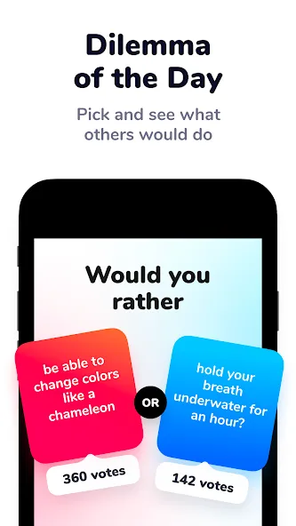 Скачать взломанную Dilemmaly — Would you rather?  [МОД Много монет] — последняя версия apk на Андроид screen 4